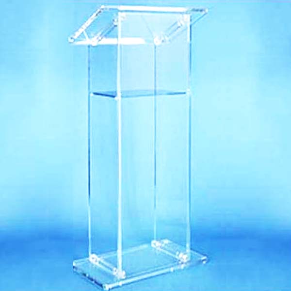 C podium made of glass lectren