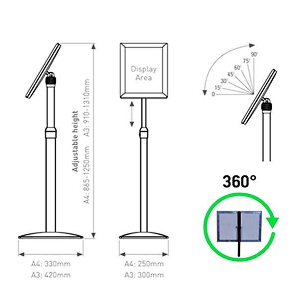 Poster Stands Price and Size