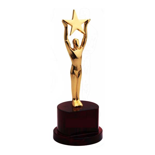 golden figure star trophy